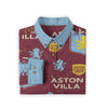 Aston Villa Men's Casual Lapel Long Sleeve Shirt|125GSM Cotton