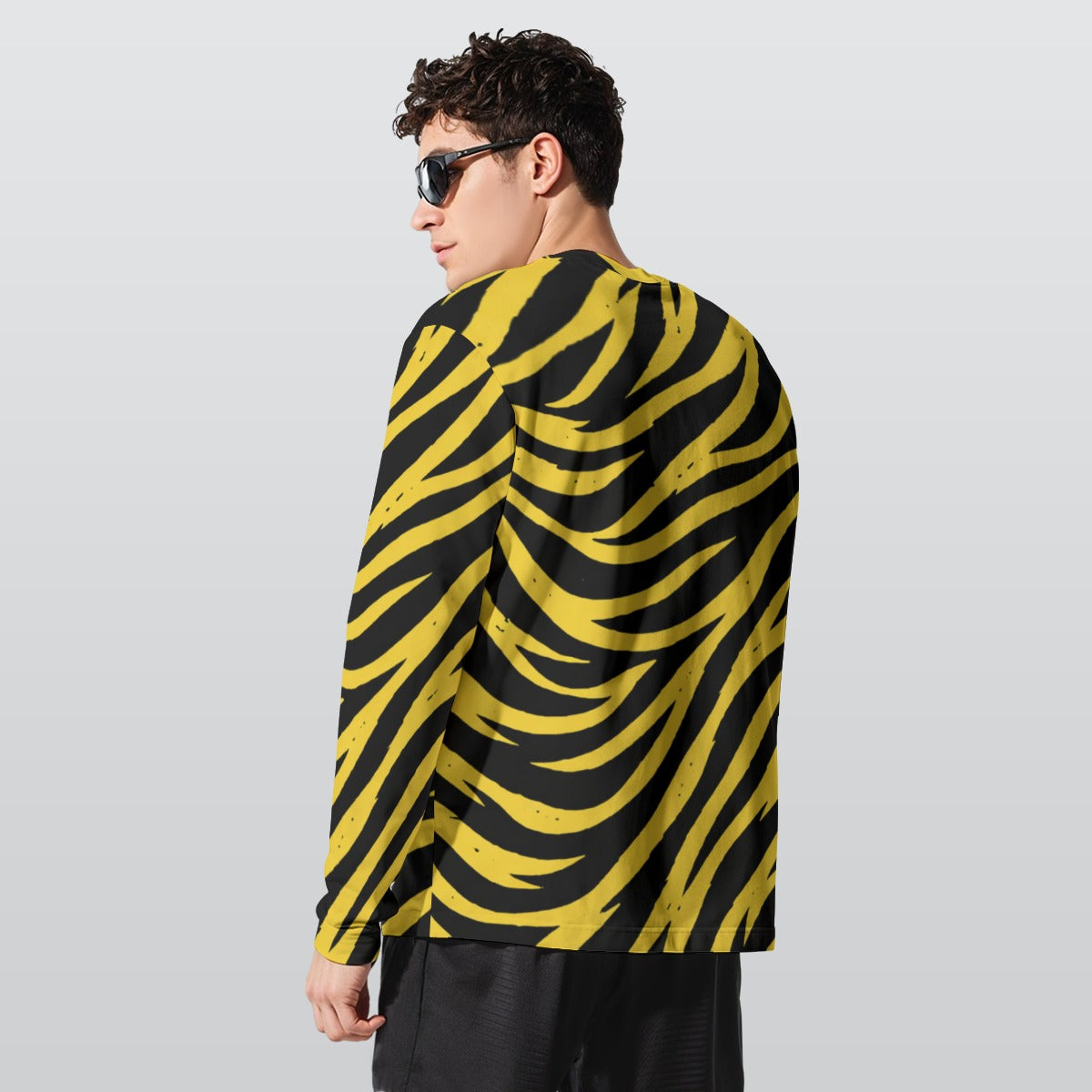 Lavender Pittsburgh Football Yellow Black Zebra Long Sleeve T-Shirt | 190GSM Cotton
