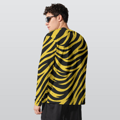 Lavender Pittsburgh Football Yellow Black Zebra Long Sleeve T-Shirt | 190GSM Cotton