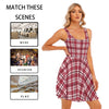 Alabama Crimson Tide Tartan Plaid Crimson White Women's Tank Vest Dress