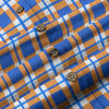 florida gators tartan plaid blue orange  women tartan plaid game day shirt
