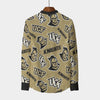 Central Florida - Knights Stand Collar Shirt With Long Sleeve|110GSM Imitation Flax White varsity game day apparel