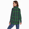 Notre Dame Fighting Irish Green Navy Gold Plaid Womens Long Sleeve Shirt 6 green navy gold plaid women fashion apparel