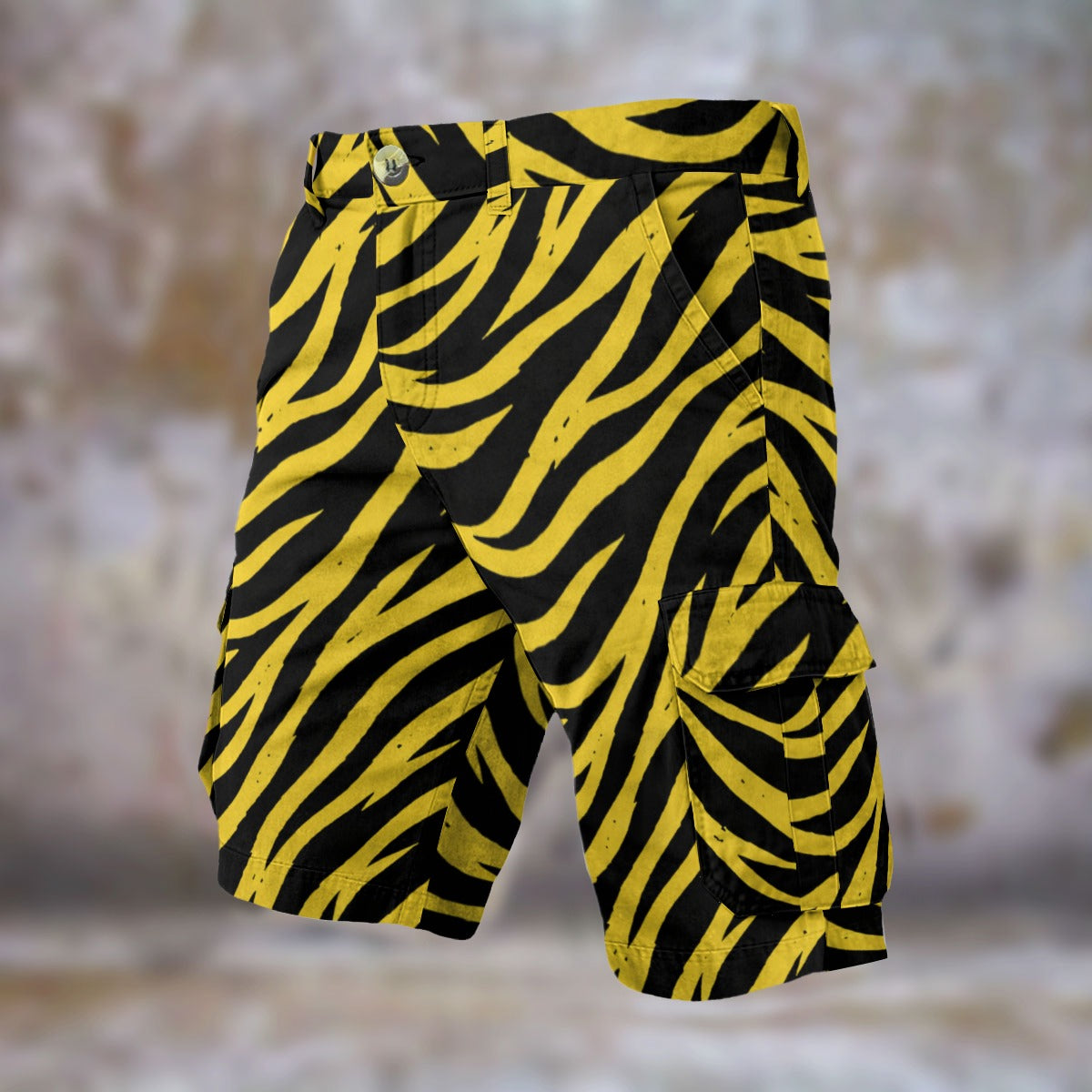 Pittsburgh Football Yellow Black Zebra Men’s Cargo Shorts – Game Day Streetwear – football shirt, game day outfit, image 1.0