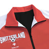 Switzerland Red and White Football Style Track Jacket – Game Day Streetwear Essential