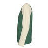 White Smoke San Antonio Texas Forest Green and Cream Long Sleeve Shirt Men Vintage Varsity Raglan Tee
