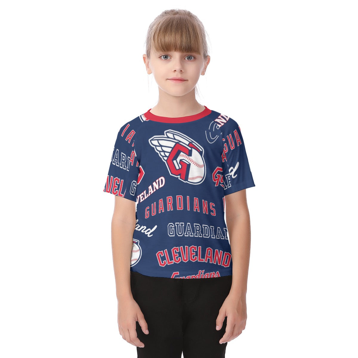Cleveland Guardians Kid's Raglan Sleeve T-shirt cleveland guardians baseball fan apparel game day outfit
