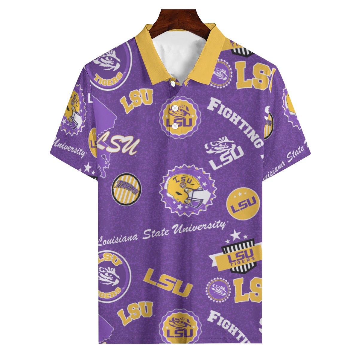 Louisiana Tigers Men's Polo Shirt | 180GSM - Baton Rouge football tee varsity sportswear product image 1.0