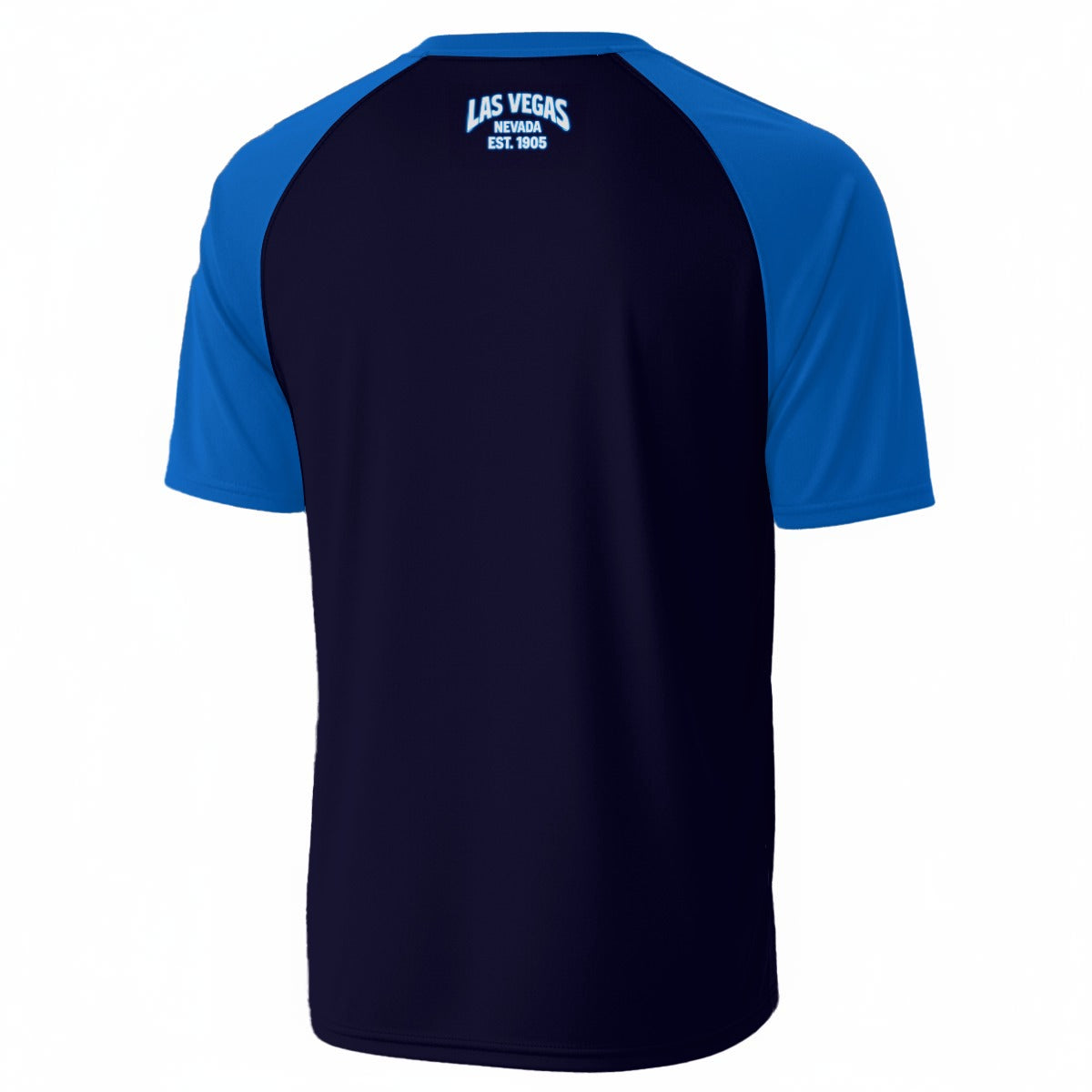 White Smoke Las Vegas Nevada Graphic T-Shirt – Blue and Black Neon Style Tee