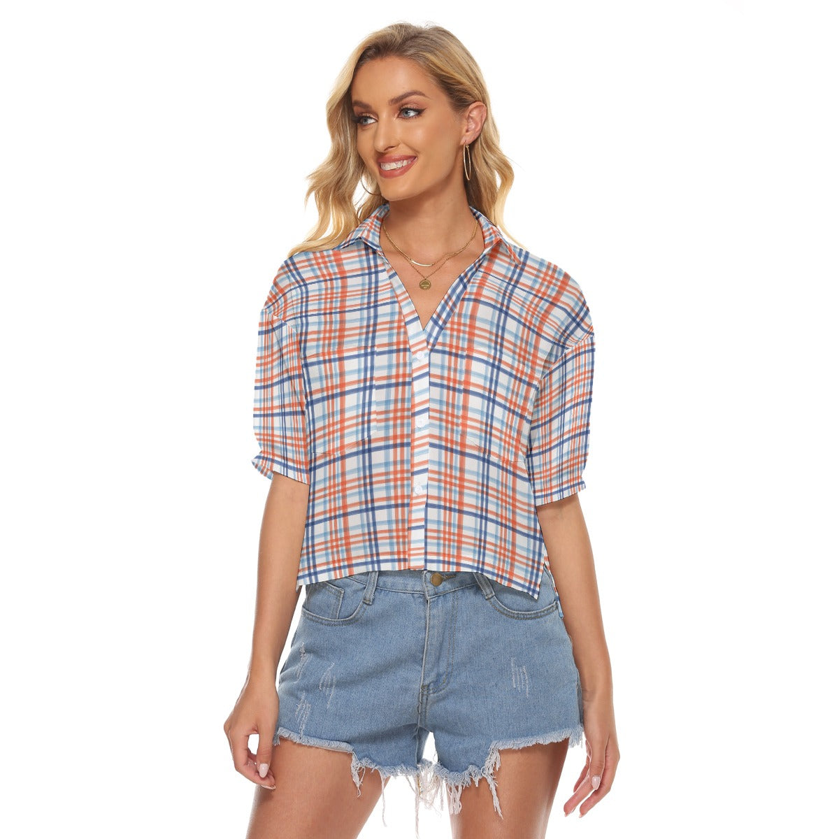 Florida - Gators tartan plaid Women's V-neck Shirts - college football fan apparel sportswear product image 1.0