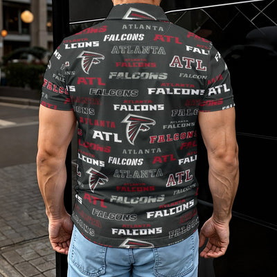 atlanta-falcons-mens-polo-shirt red black football outfit detail