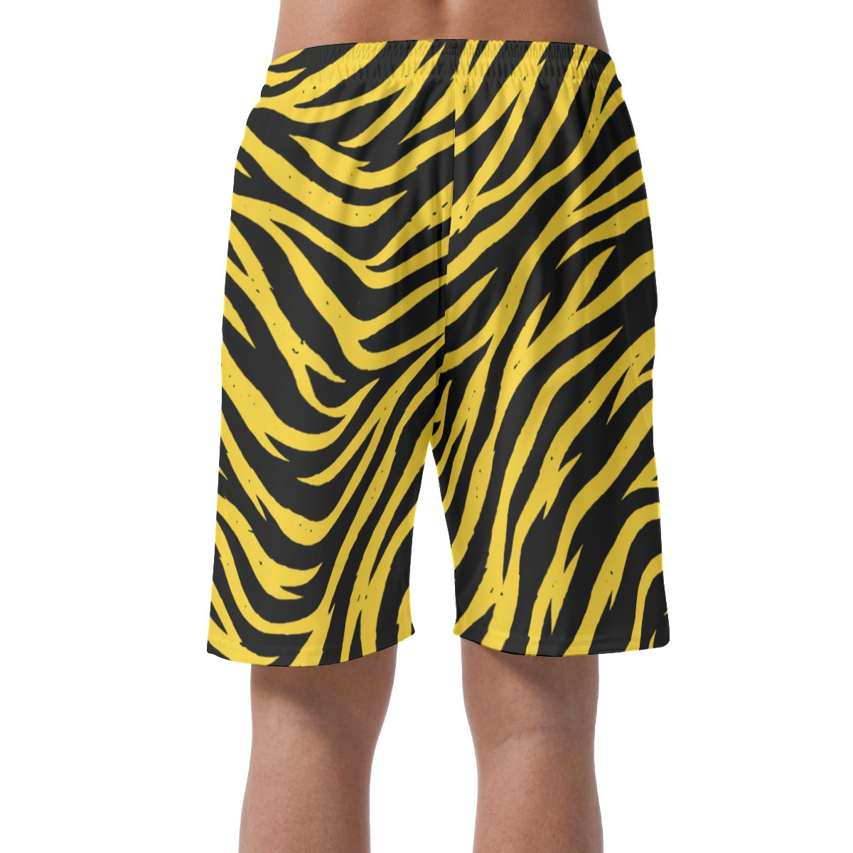 Pittsburgh Football Yellow Black Zebra Men's Casual Short Pants
