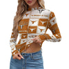 Texas Longhorns Women's Mesh T-shirt White varsity sports apparel
