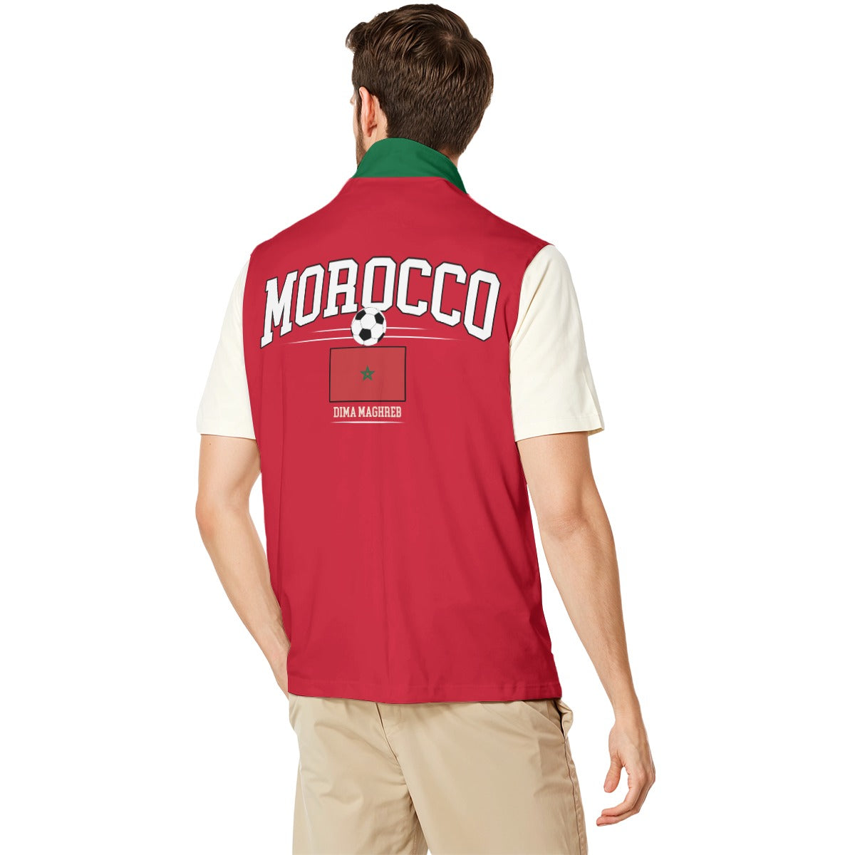 Morocco Football Stand-up Collar Vest