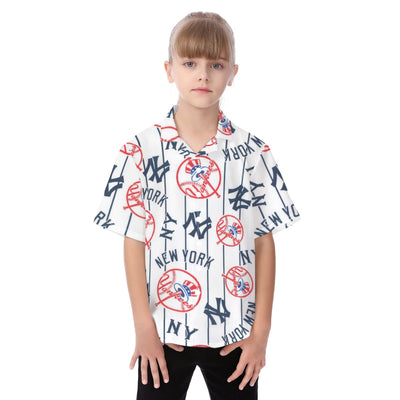 New York Yankees Kid's Hawaiian Vacation Shirt new york yankees baseball fan apparel game day outfit