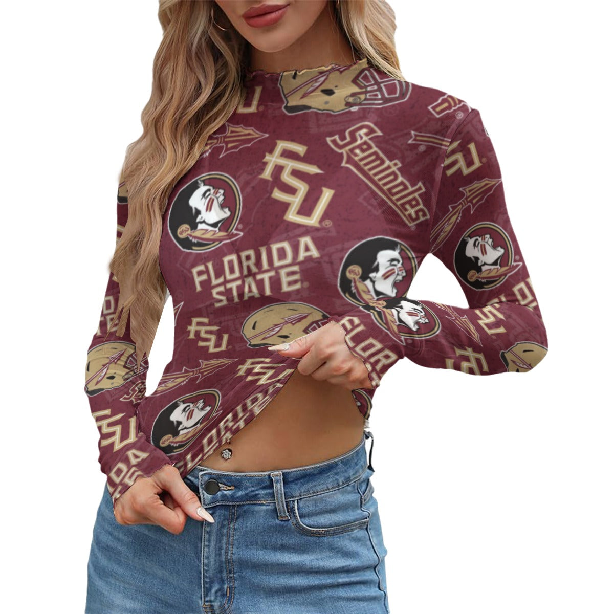 Florida State Seminoles Women's Mesh T-shirt - ACC football apparel varsity sportswear product image 1.0