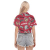 Ohio State Buckeyes Women's Cropped Shirt White game day varsity apparel