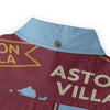 Aston Villa Men's Casual Lapel Long Sleeve Shirt|125GSM Cotton
