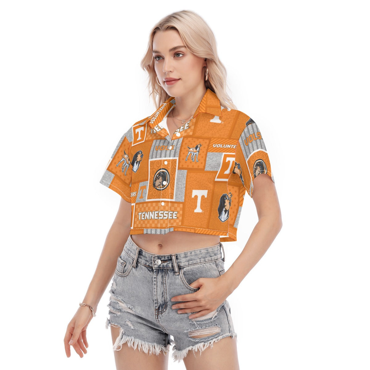Tennessee Volunteers Women's Cropped Shirt - college football fan gear varsity sportswear product image 3.0