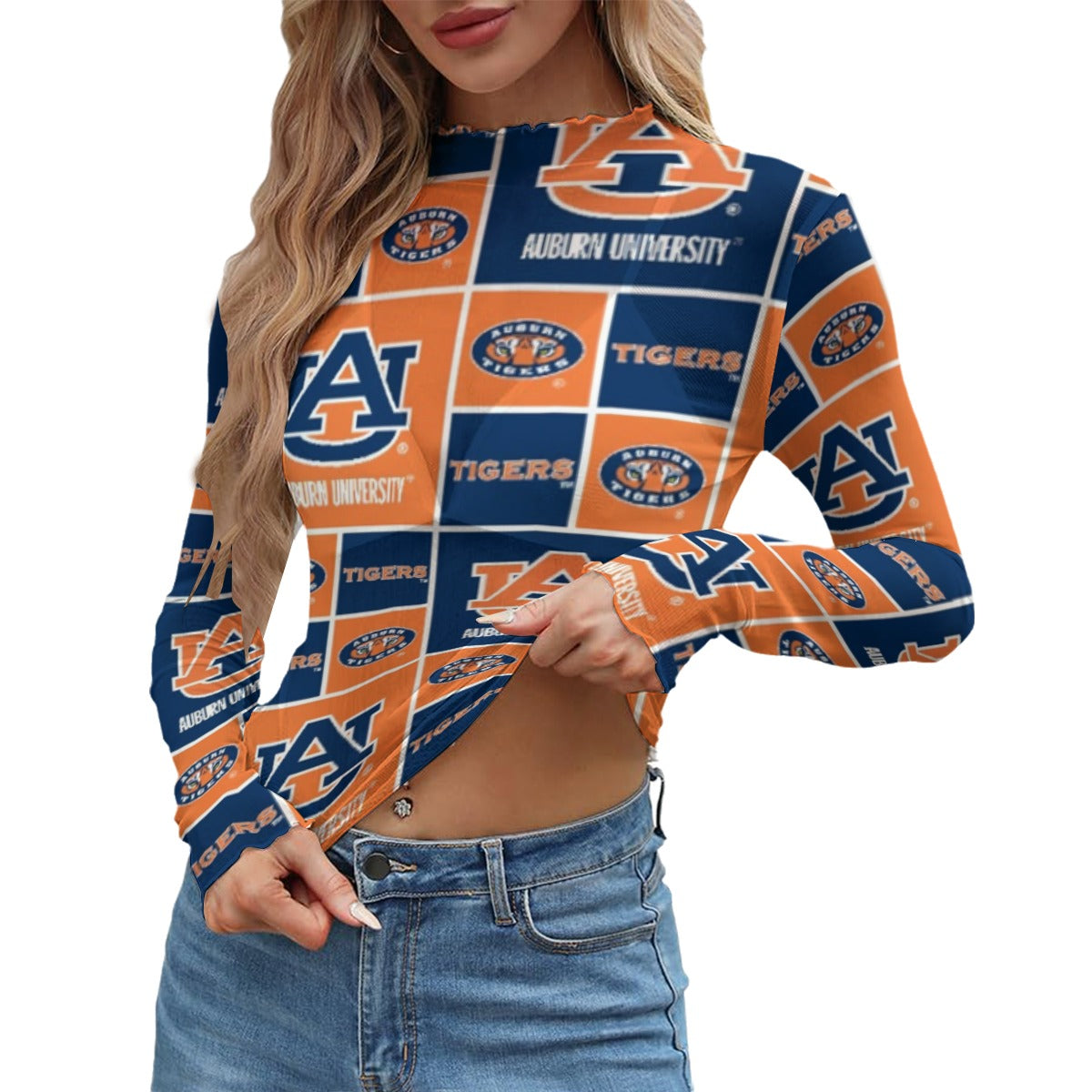 Auburn Tigers Women's Mesh T-shirt - Auburn aesthetic tee varsity sportswear product image 1.0
