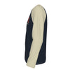 White Smoke Charlotte North Carolina Long Sleeve Shirt – Navy Cream Vintage Varsity College Tee