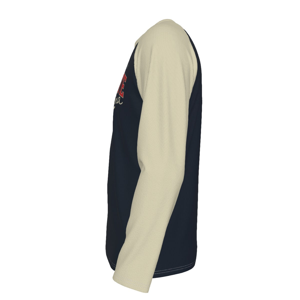 White Smoke Charlotte North Carolina Long Sleeve Shirt – Navy Cream Vintage Varsity College Tee