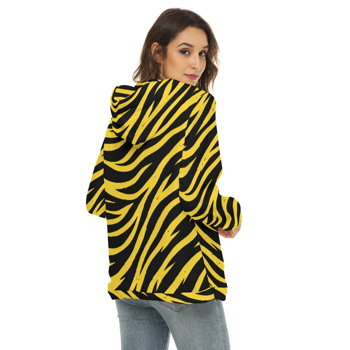 Iowa Football Women’s Borg Fleece Hoodie With Half Zip – Cozy Black and Gold Game Day Essen - Big Ten football apparel varsity sportswear product image 4.0