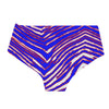 White Smoke All-Over Print Men's Triangle Swim Trunks – Red Blue White Zebra Game Day Style