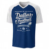 Dallas Football V Neck T Shirt Blue and White – Game Day Texas Fan Tee – game day outfit, game day outfit, image 1.0