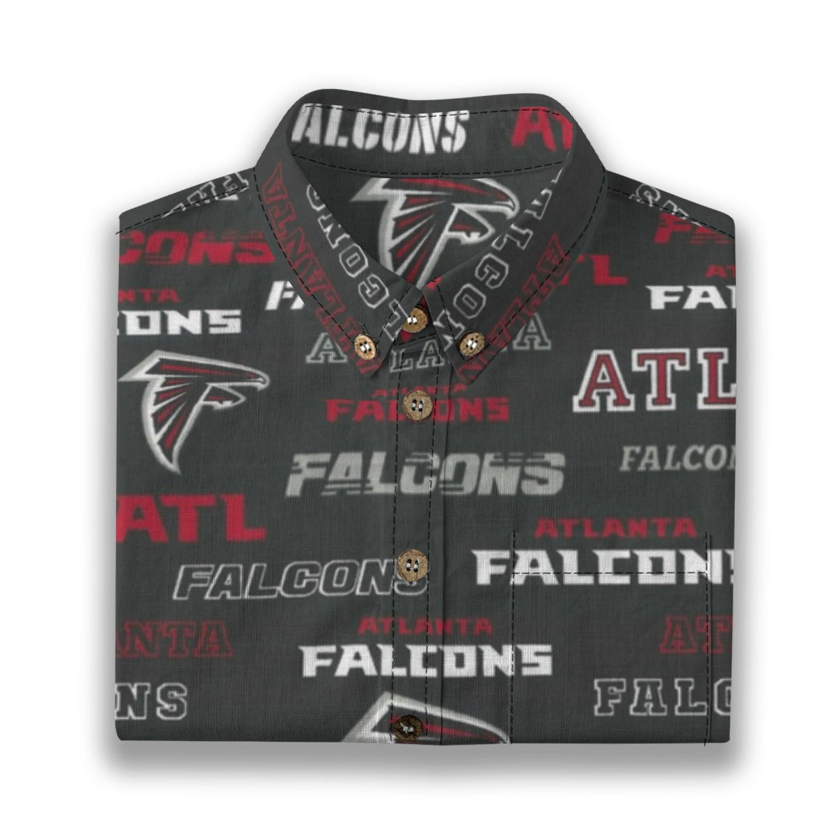 atlanta-falcons-childrens-shirt-with-pocket-125gsm-cotton red black football outfit back view