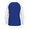 Midnight Blue Chicago Baseball Blue and White Shirt – Vintage 1878 Retro Long Sleeve Raglan Tee