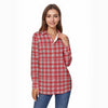 georgia bulldogs tartan plaid oversized button up women shirt women's comfort shirt with button|125gsm cotton women tartan plaid game day fashion