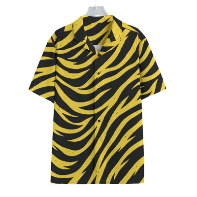 Pittsburgh Football Yellow Black Zebra Men's Hawaiian Shirt – football shirt, football shirt, image 1.0