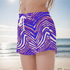 Lavender Buffalo Zebra Football Women’s Short Pants – Relaxed Game Day Streetwear