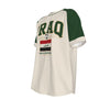 Iraq Soccer T-Shirt Beige Green – Iraq Football Shirt Lions of Mesopotamia Fan Tee