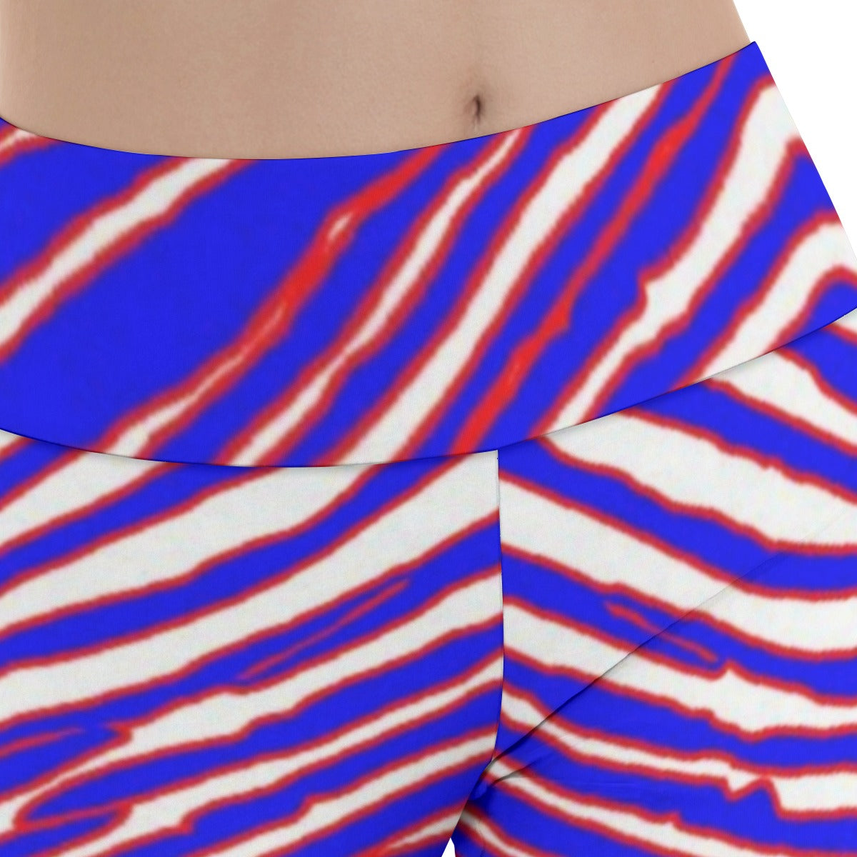 Lavender Blush Buffalo Zebra Football Women’s Reversible High-Waisted Pants – Two-Way Game Day Streetwear