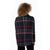 navy gray plaid women game day shirt