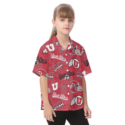 Utah Utes Kid's Hawaiian Vacation Shirt varsity sportswear product image 2.0