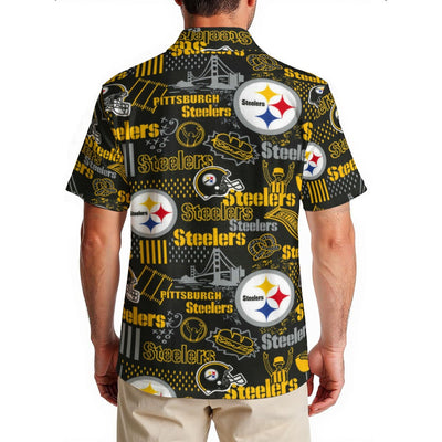 Pittsburgh Steelers Men's Hawaiian Shirt|150GSM