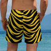 Black Pittsburgh Football Yellow Black Zebra Men's Beach Shorts