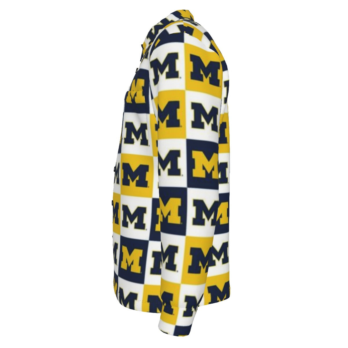 Michigan Wolverines Men's Long Sleeve Shirt White varsity sports apparel