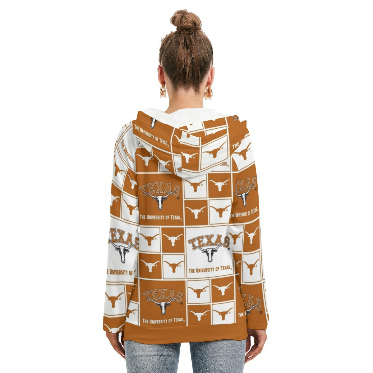 White Smoke Texas at Austin - Longhorns Women's Hoodie With Double Hood