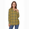 california golden bears tartan plaid oversized button up women shirt women's long sleeve shirt women tartan plaid fashion