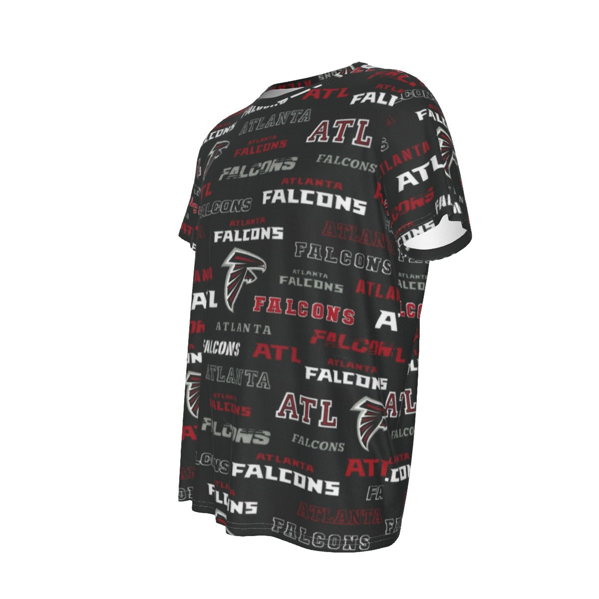 atlanta-falcons-short-sleeve-t-shirt red black football outfit back view
