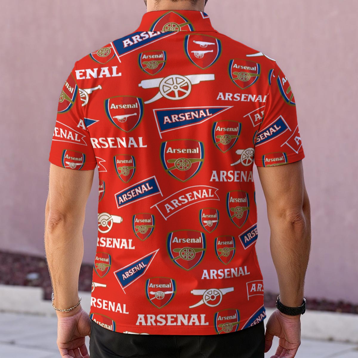 Arsenal FC Men's Polo Collar Jersey streetwear fashion product image 2