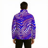 White Smoke Buffalo Football Zebra Warm Quilted Polyester Jacket – Game Day Streetwear Outerwear