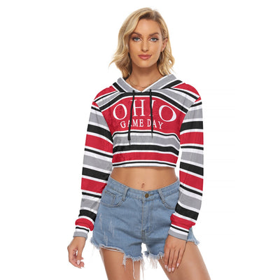 Ohio State - Buckeyes football Women's Crop Top Hoodie|Velvet – breathable comfort wear, casual fan outfit, image 1.0
