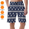 White Smoke Dallas Football Striped Men's Short Pants
