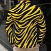 Black Pittsburgh Football Yellow Black Zebra Men's Polo Shirt With Long Sleeve