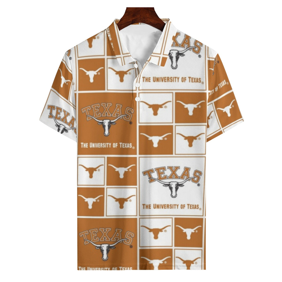 Texas Longhorns Polo Shirt | 180GSM White varsity sports apparel